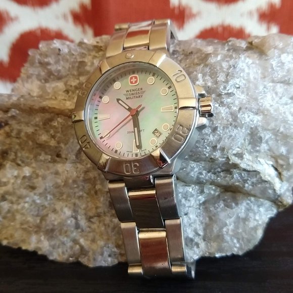 Wenger Swiss military watch, mother of pearl face